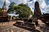 Ayutthaya, Thailand. Wat Phra Ram, the west viharn with the central prang behind. 